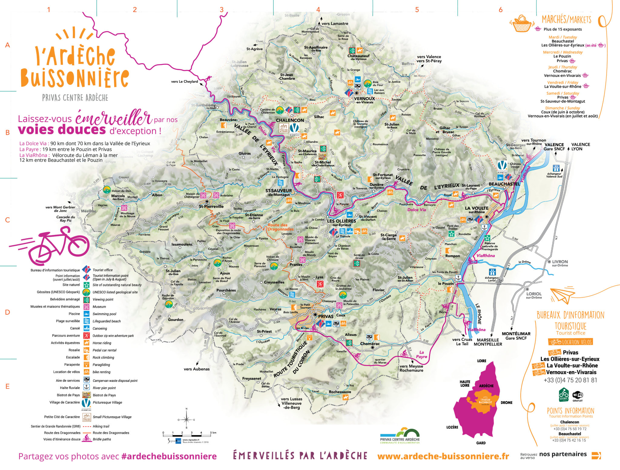 carte touristique de l ardeche Télécharger brochures d'Ardèche   Ardèche Buissonnière